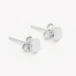 Load image into Gallery viewer, minimalistic silver flat earrings
