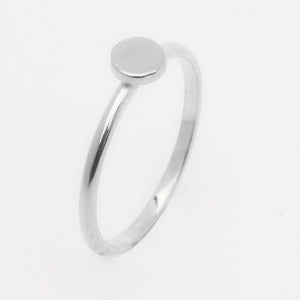 minimalistic silver flat ring
