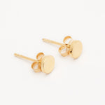 Load image into Gallery viewer, minimalistic gold flat earrings
