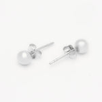 Load image into Gallery viewer, minimalistic silver ball earrings
