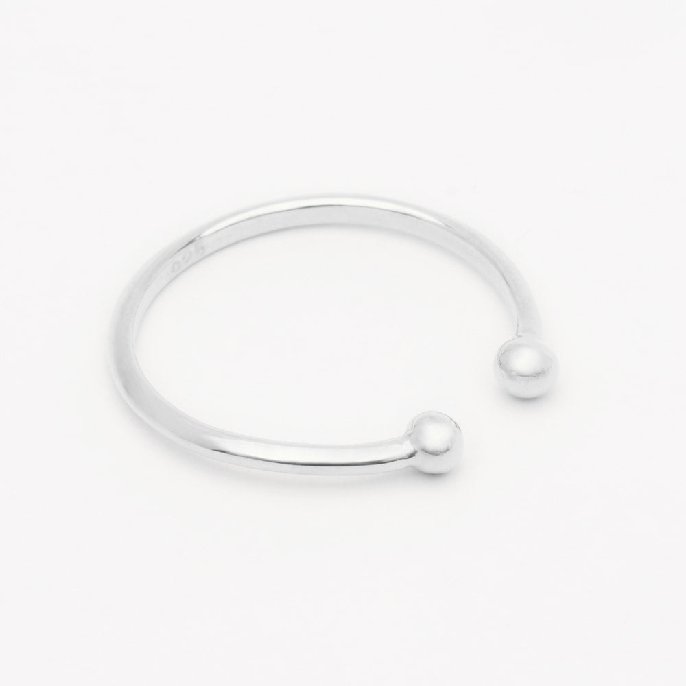 dainty minimalistic silver cuff ring